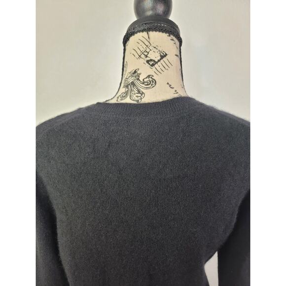 Charter Club Luxury Sweater Womens Medium 100% Cashmere V Neck Black - Picture 6 of 9